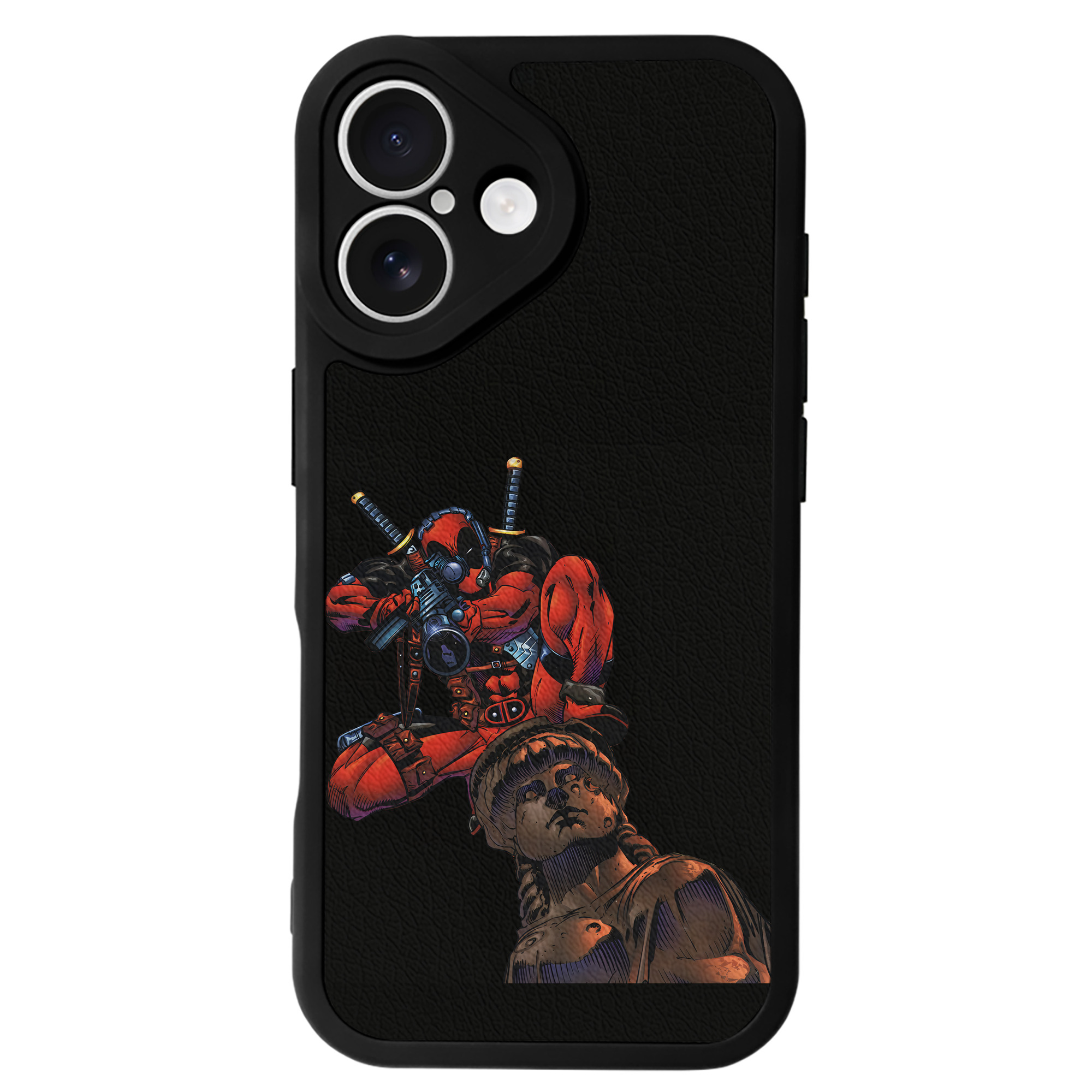 （画像用） Deadpool デッドプール 【iPhone 16シリーズ対応】シリコンスマホケース（レザー調） 材質：シリコン